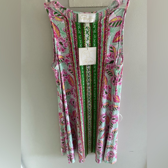 Colorful pappagallo dress (Sleeveless swing dress cactus rose multi) size small - Picture 3 of 8